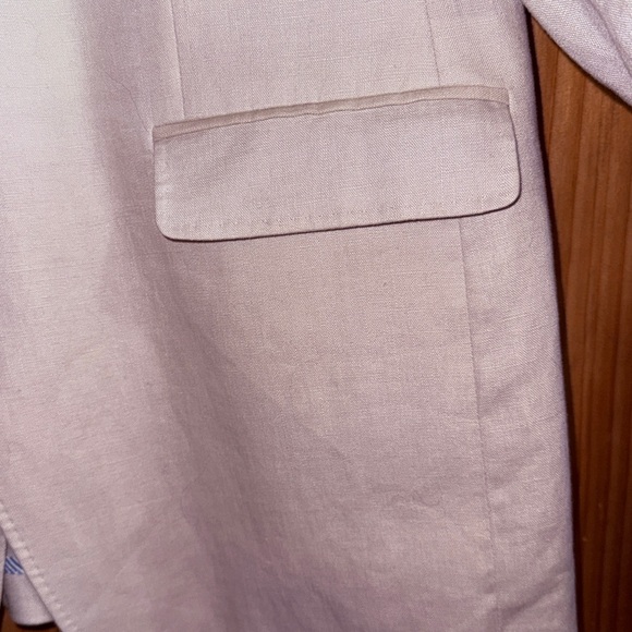 Alan Flusser Men’s Classic Beige Linen Blazer - 46R - GUC - Picture 8 of 16